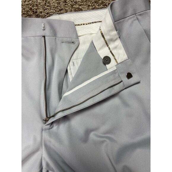 Perry Ellis Mens Chino Straight Leg Pants Gray Tailored Fit Pockets 38 x 30 New - Picture 3 of 10